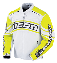 Icon Daytona F B Yellow Leather Jacket